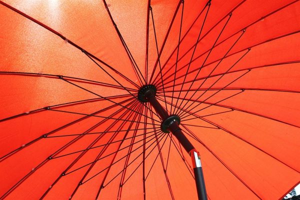 2.7M Wide Shanghai Parasol in Terracotta