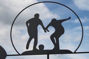 Footballer Weathervane