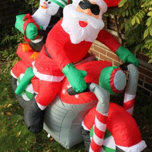 Inflatable Santa on Motorbike 1.5M Wide