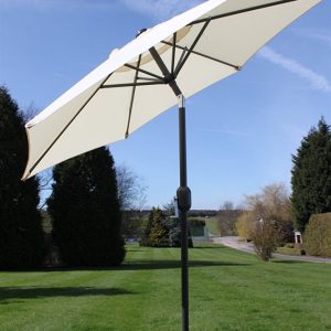 2.1M Wide Parasol With Tilt and Crank-Cream