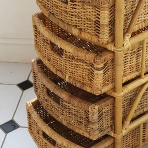 Cane and Rattan Set of 4 Drawers- Ideal with Conservatory Furniture