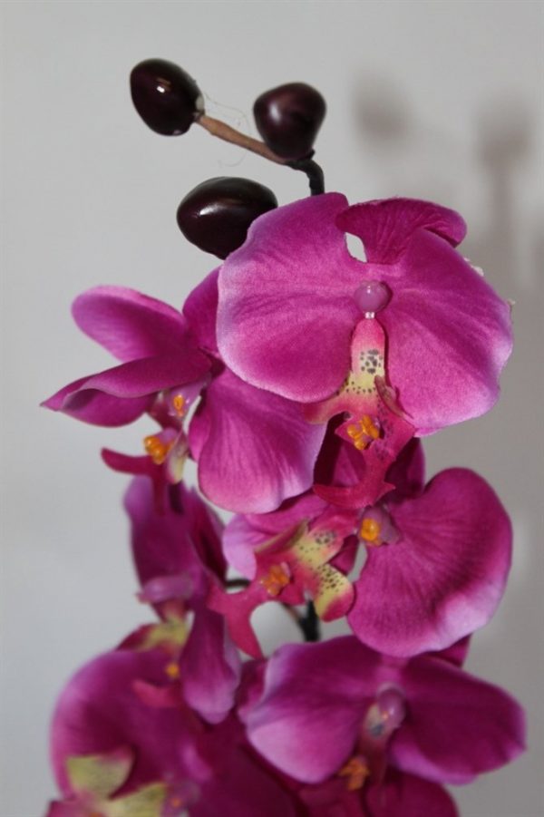 Artificial Cerise Orchid in a Pot- FL12711