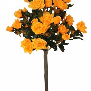 1M Tall Artificial Half Standard Rose Tree - Orange