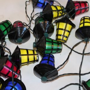 20 Multi Coloured LED Lantern Light Festoon Sets - For Outdoor or Indoor Use