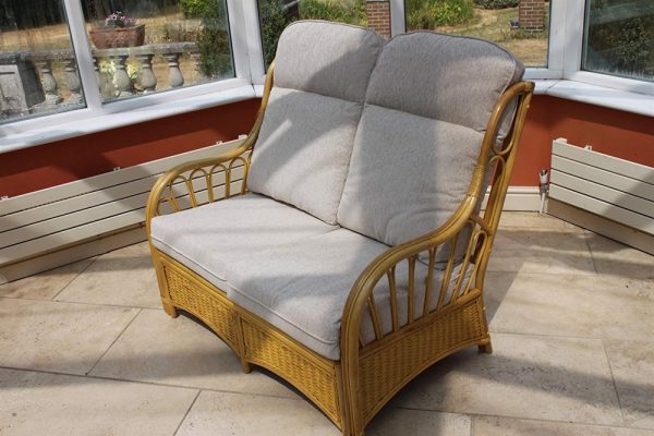 Sorrento Cane Furniture -2 Seater Sofa - Cream