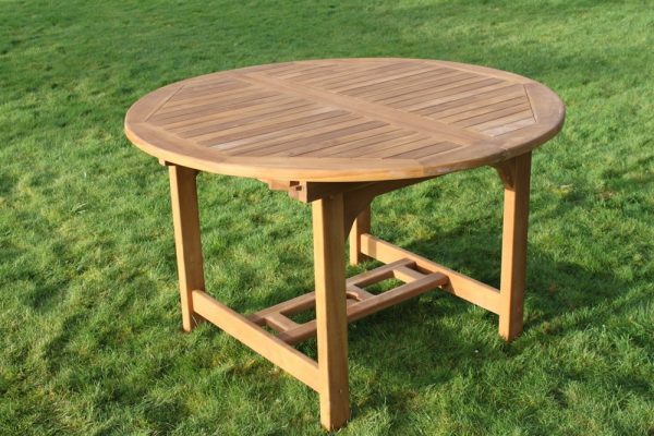 Solid Teak Oval Extending Garden Dining Table & Six Chairs