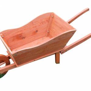 Wooden Garden Wheel Barrow Planter