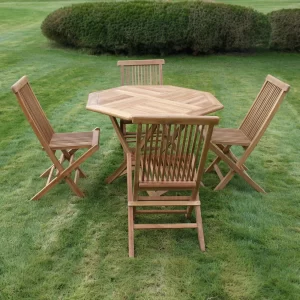 Solid Teak Octagonal Garden Dining Set