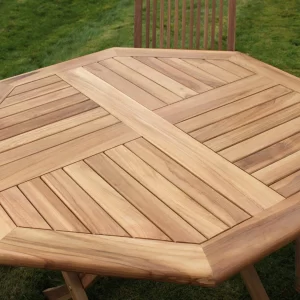 Solid Teak Octagonal Garden Dining Set gallery 1