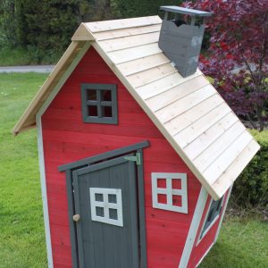 Children’s Outdoor Wooden Garden Wendy Play House with Perspex Windows, Wooden Floor and Door, Flat Packed for Easy Assembly, 125cm Wide x 155cm Tall gallery 1