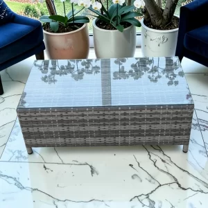 Windsor Luxury Grey Rattan Weave Coffee Table