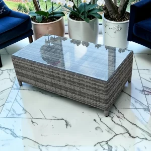 Windsor Luxury Grey Rattan Weave Coffee Table gallery 1