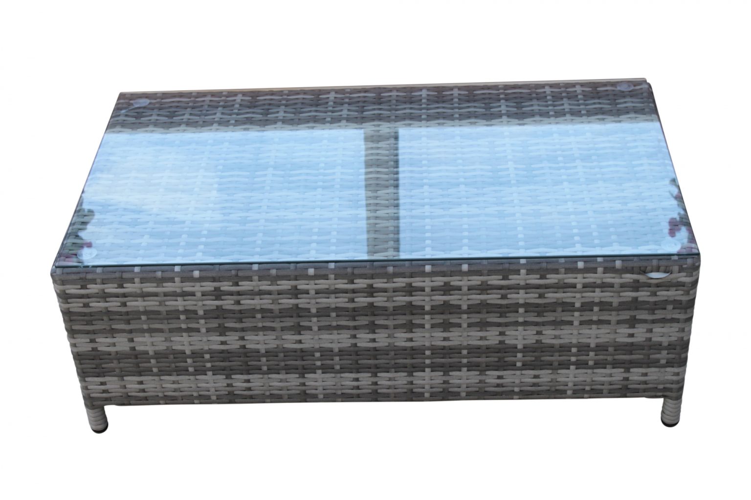 Windsor Luxury Grey Rattan Weave Coffee Table Garden Market Place