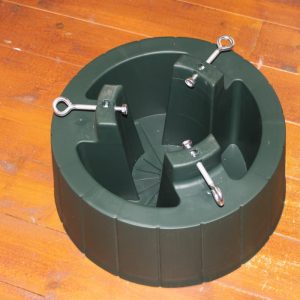 Large Trunk Christmas Tree Stand with Large Water Tank, For Trees up to 2.6m Tall, 3 Screw Clamps for 35–130mm Trunks, 6.2L Capacity, 40cm Diameter gallery 1