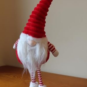 Large Christmas Cute Standing Groovikert Gonk Figure in Red, Soft Decorative Freestanding Festive Character, 53cm Tall, Polyester, 20cm Wide x 11cm Deep gallery 1