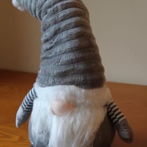 Large Christmas Cute Groovikert Gonk Figure in Grey, Free-Standing Polyester Festive Decoration, Soft Indoor Ornament, 51cm Tall x 23cm Wide gallery 1