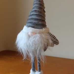 Large Christmas Cute Standing Groovikert Gonk Figure in Grey, Free-Standing Polyester Festive Decoration, Soft Indoor Ornament, 53cm Tall x 20cm Wide gallery 1