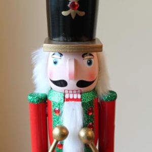 Large Christmas Nutcracker Figure, 50cm Tall Traditional Design in Red Coat and Black Hat, Indoor Festive Decoration Focal Point gallery 1