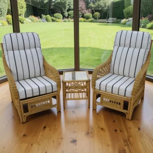 Portofino Duo Set with 2 Cushioned Chairs and Side Table