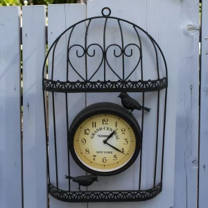 Bird Cage Design Decorative Garden Clock gallery 1