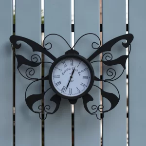 Butterfly Design Decorative Garden Clock