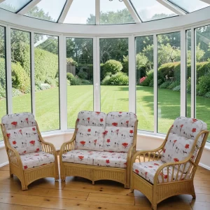 Sorrento Cane 3 Piece Suite with Sofa and 2 Chairs gallery 1