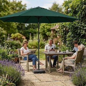 2.7M Wide Garden Parasol Tilt and Crank gallery 1